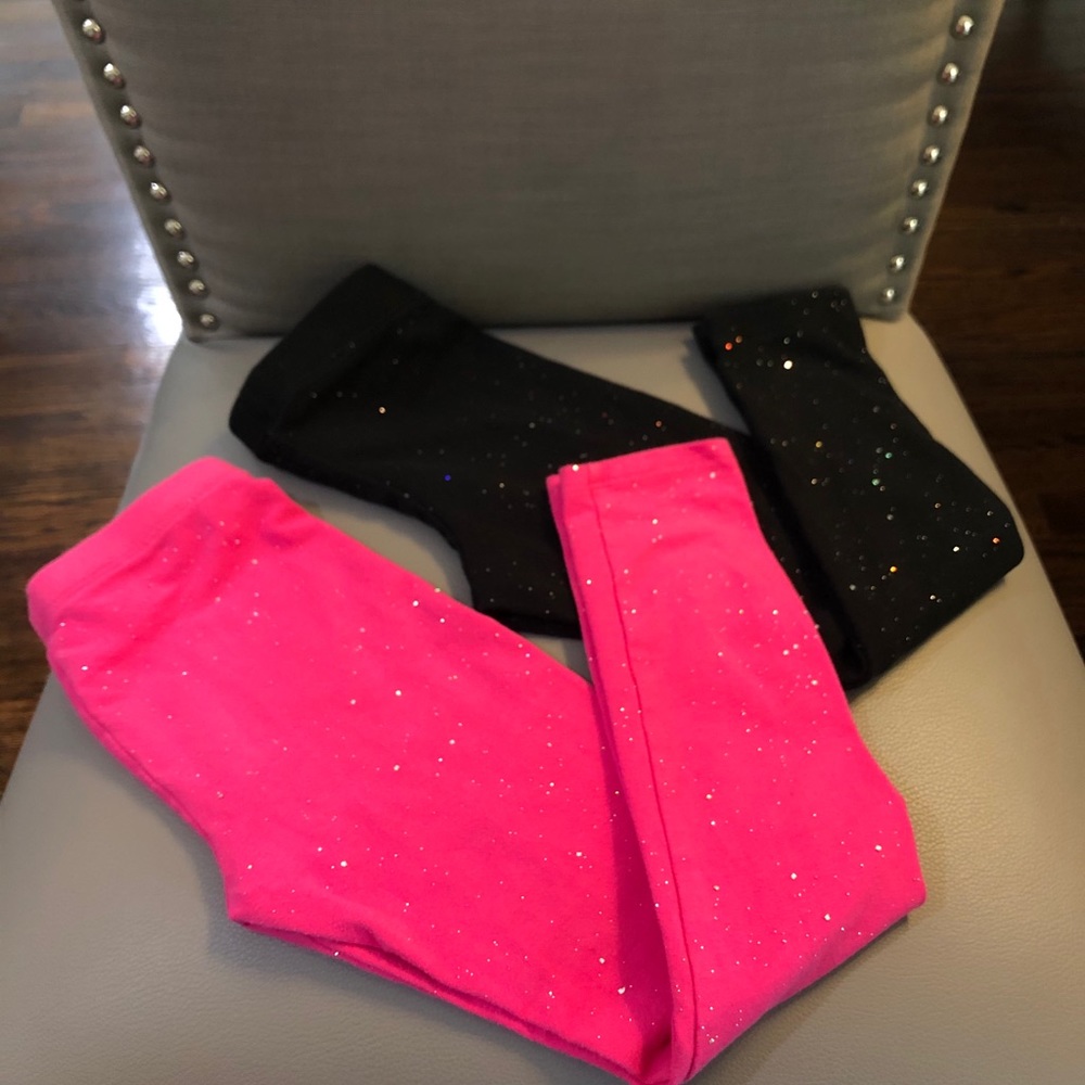 Cat & Jack: 2 Toddler girls leggings with sparkles